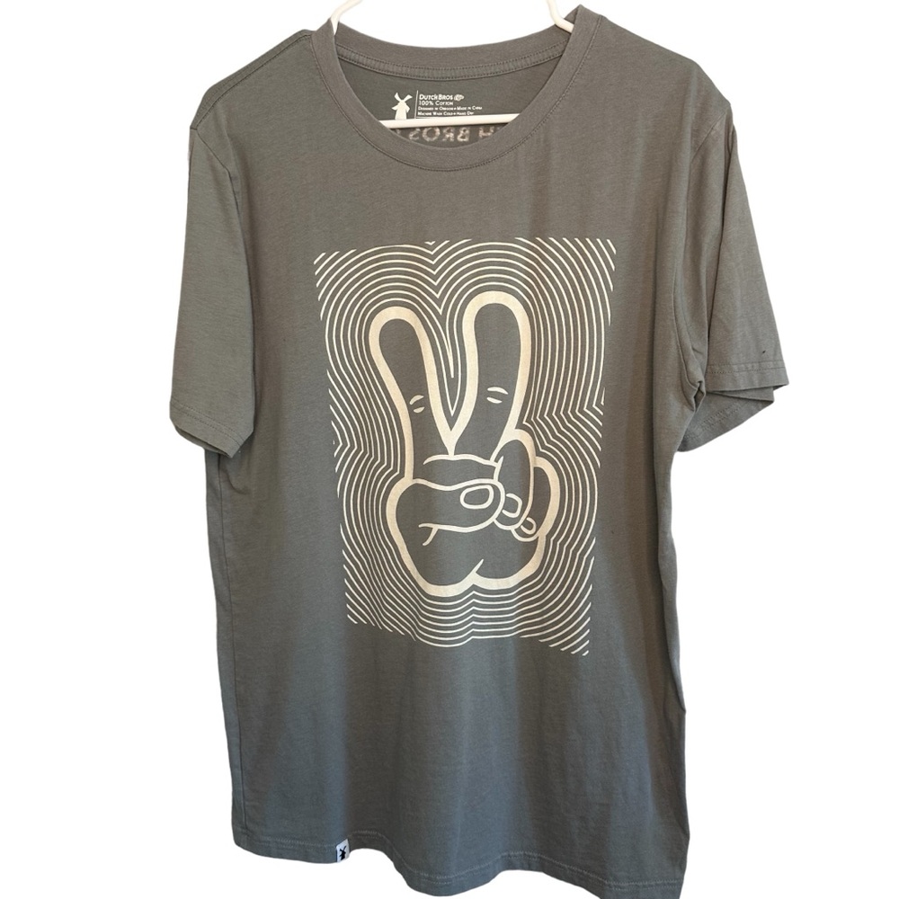 Dutch Bros Gray XS + SMALL + MEDIUM + LARGE + XL + XXL Peace T-Shirt NEW DB 1992